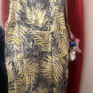 Tropical Print Yellow and Black Romper